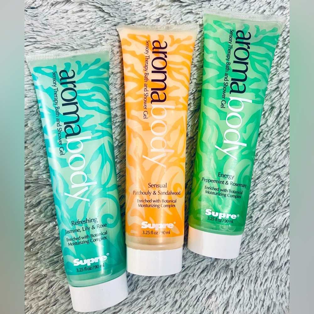 Supre Aromabody Sensory Therapy Bath & Shower Gel ~ Energy•Refreshing•Sensual